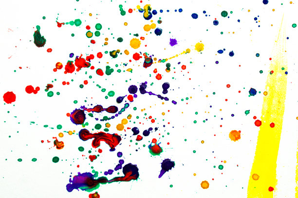 五颜六色的水彩飞溅图片下载