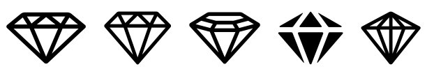 钻石图标集合。矢量图图片下载