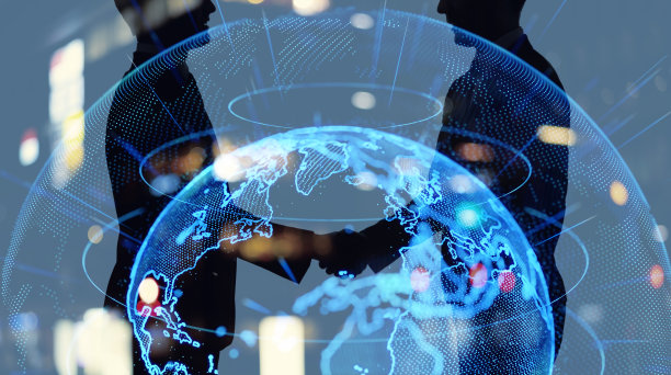 全球商业网络概念。商务人士握手。图片下载