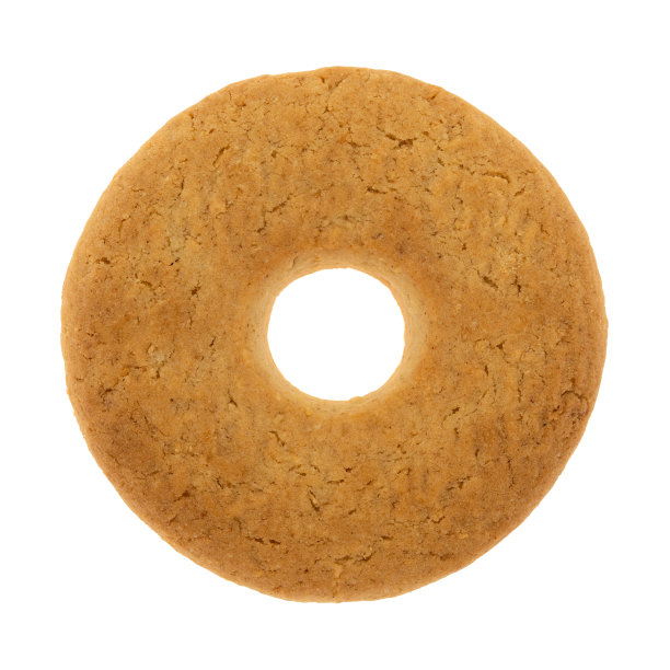 白色背景上的硬椰子饼干图片下载