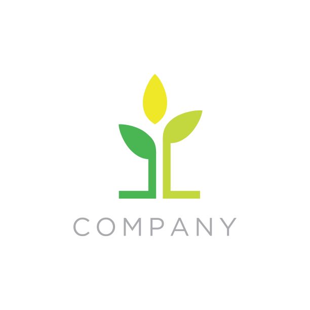 首字母双L与叶子生长，金融，或自然设计图片下载