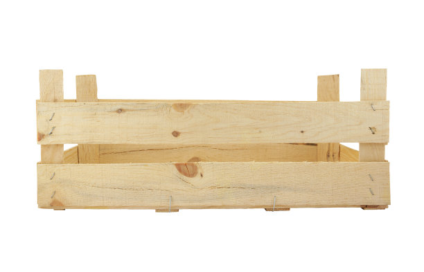 空木箱孤立在白色上图片下载