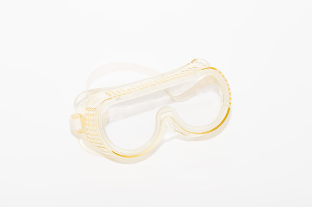 白色背景上的隔离安全眼镜图片下载