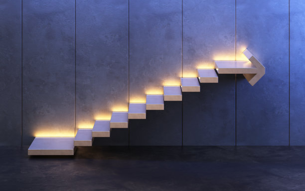 楼梯向上，3d渲染图片下载