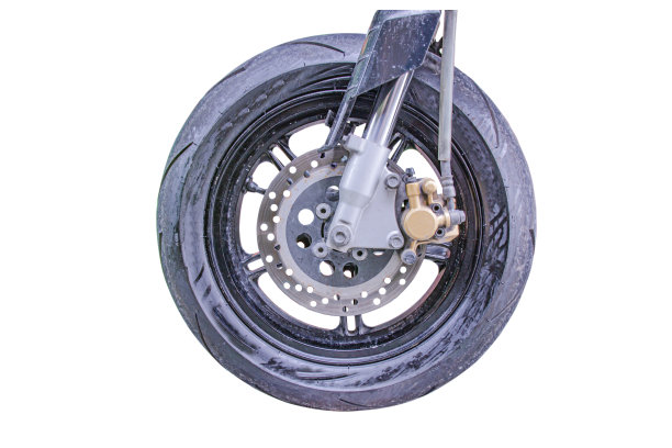 前轮摩托车白色背景图片下载