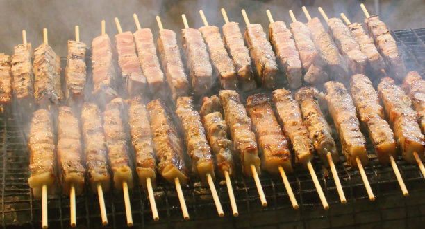 烤肉串盛宴背景图片下载