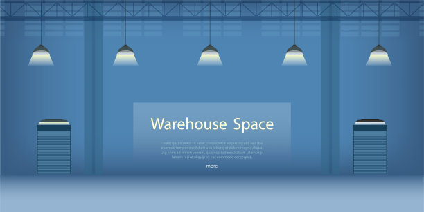 仓库空间的旗帜图片下载