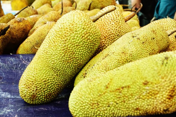 广东夜市卖菠萝蜜图片下载