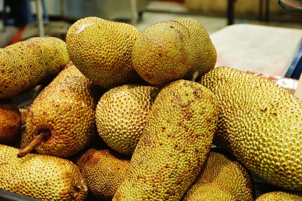 广东夜市卖菠萝蜜图片下载