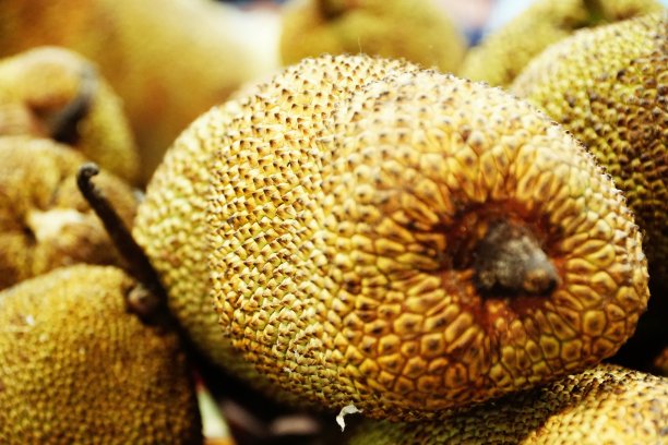 广东夜市卖菠萝蜜图片下载