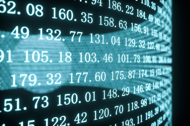 数字构成的数字线，全球大数据背景，3d渲染。图片下载