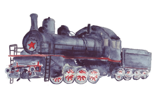 用煤和水驱动的老式黑色蒸汽机图片下载