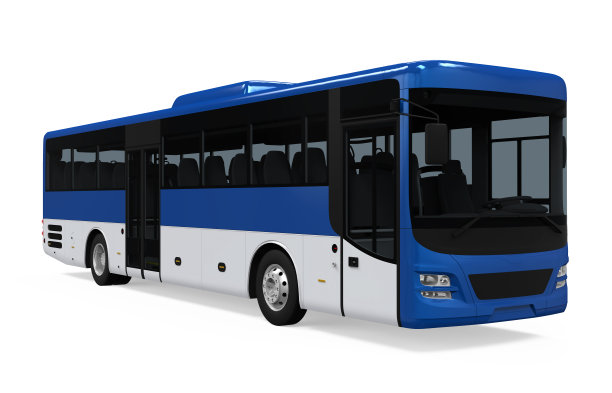 蓝色城市巴士图片下载