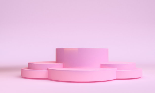 时尚的现代插画背景。几何形状。3 d渲染。图片下载