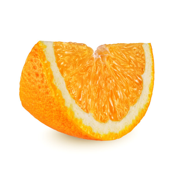 一片橙色孤立在白色背景上图片下载