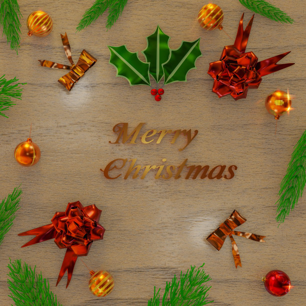 圣诞节装饰的Lite木材图片下载