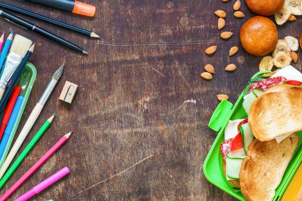 食品和文具。图片下载