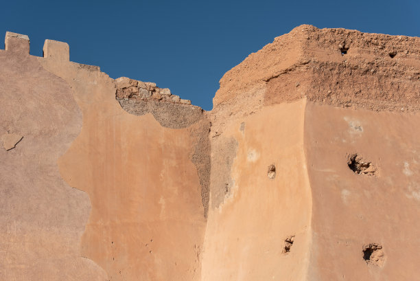 细节的卡斯巴或卡斯巴要塞在阿加迪尔，卡斯巴的阿加迪尔Oufella在摩洛哥图片下载