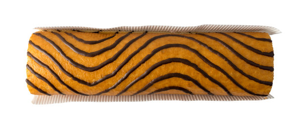 瑞士卷，果冻卷，卷蛋糕，或奶油卷隔离图片下载