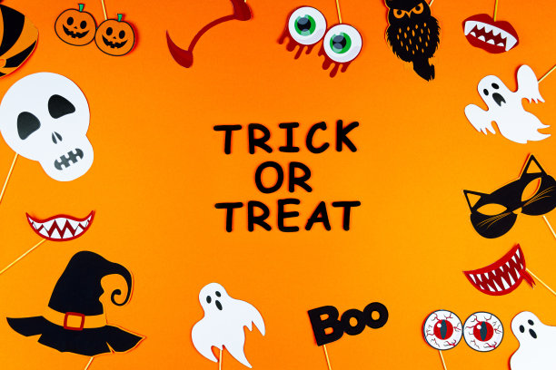 万圣节快乐道具背景图片下载