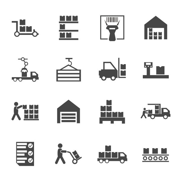 平仓物流图标集合图片下载