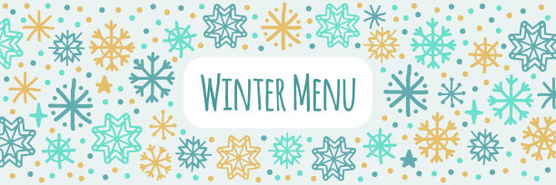 可爱的斯堪的纳维亚冬季背景手绘雪花图片下载