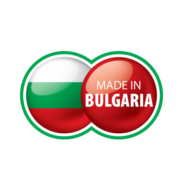 保加利亚国旗，矢量插图在白色的背景图片下载