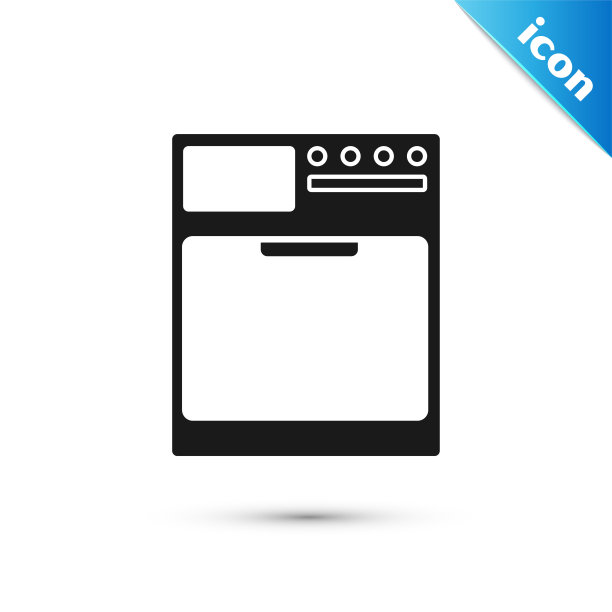 黑色垫圈图标隔离在白色背景。洗衣机图标。洗衣机-洗衣机。家电的象征。矢量图图片下载