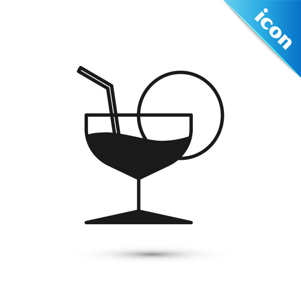 黑色马提尼玻璃图标孤立在白色背景。鸡尾酒图标。酒杯图标。矢量图图片下载