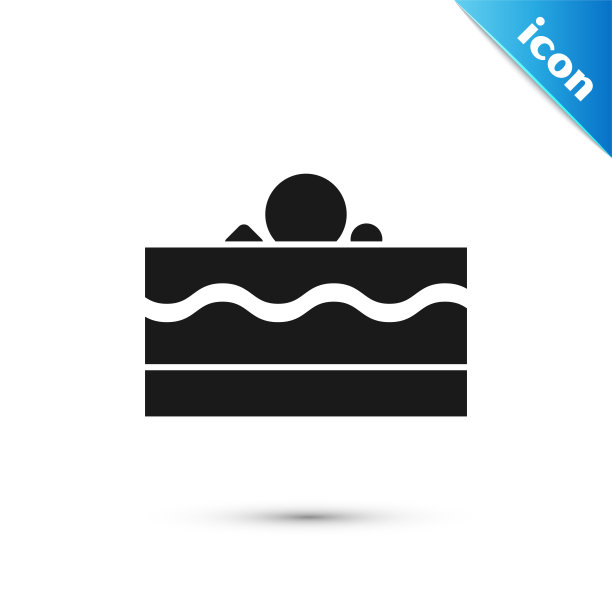 黑蛋糕图标孤立在白色背景。生日快乐。矢量图图片下载