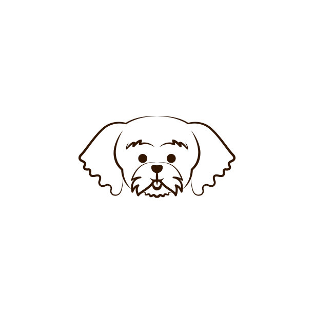 马尔济斯犬图标。狗品种手绘图标之一图片下载