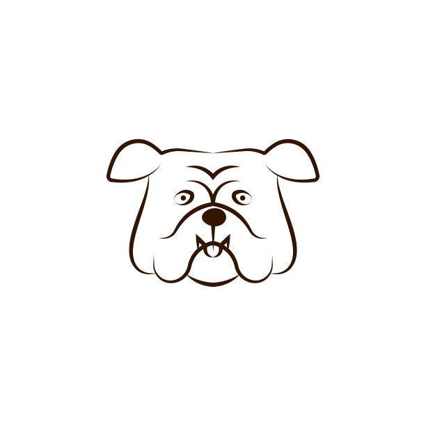 英国斗牛犬图标：手绘犬种之一图片下载