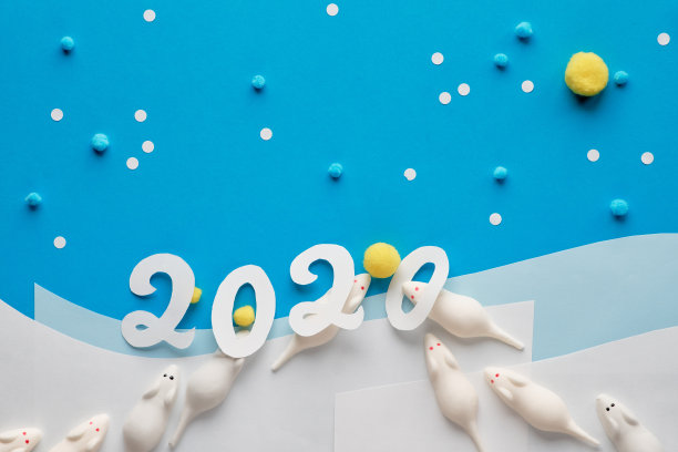 纸平躺在蓝白相间的棉花糖老鼠和纸号2020图片下载