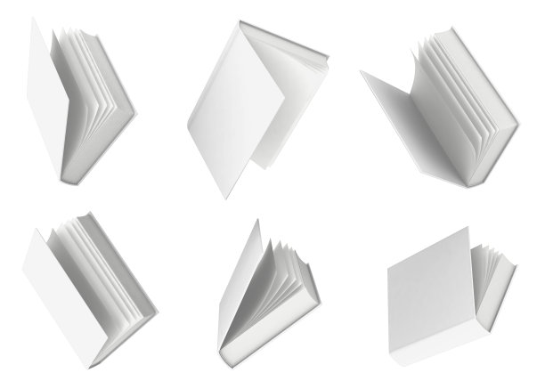 模板空书模型设置白色背景图片下载