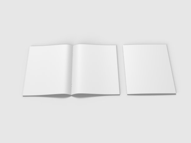 白色空白硬纸板箱模拟模板，3d插图。图片下载