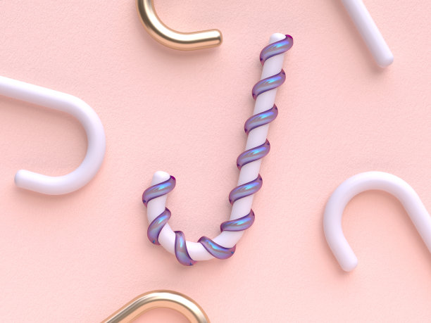 粉色平面场景抽象圣诞装饰对象3d渲染图片下载