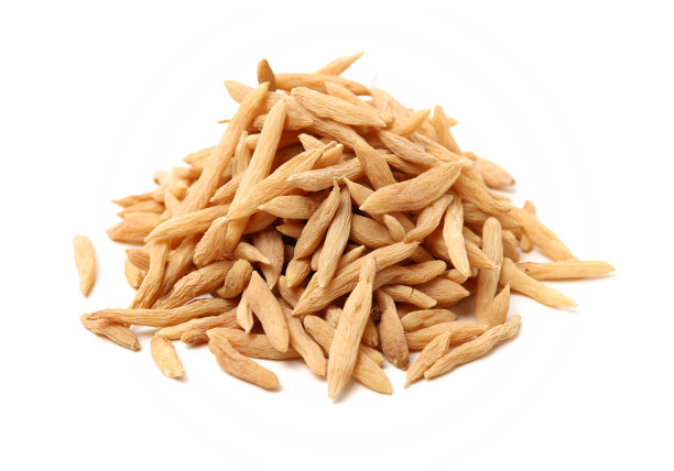 麦冬草(麦冬)f。)Ker-Gawl白色背景图片下载