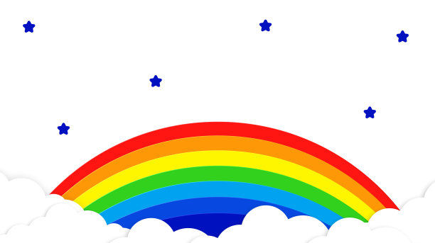 抽象卡哇伊彩色天空彩虹背景。柔和的渐变蜡笔漫画图形。婚礼卡片设计或展示的概念图片下载