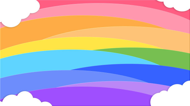 抽象卡哇伊彩色天空彩虹背景。柔和的渐变蜡笔漫画图形。婚礼卡片设计或展示的概念图片下载