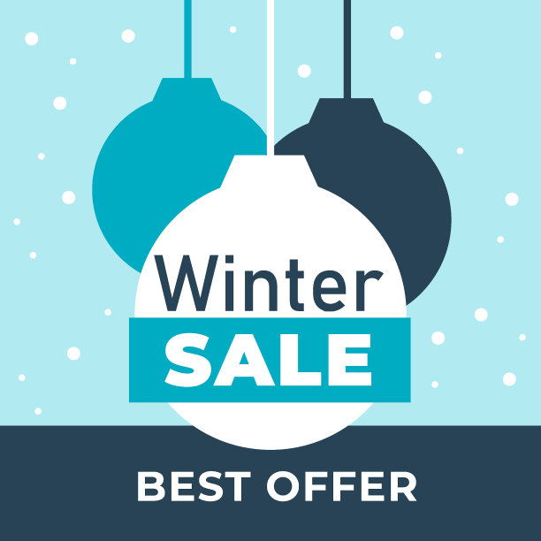 冬季销售矢量插图在冬季背景-季节性促销。矢量图图片下载