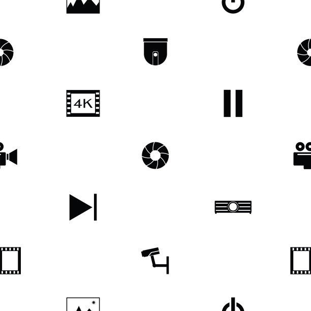 视频无缝模式背景图标。图片下载