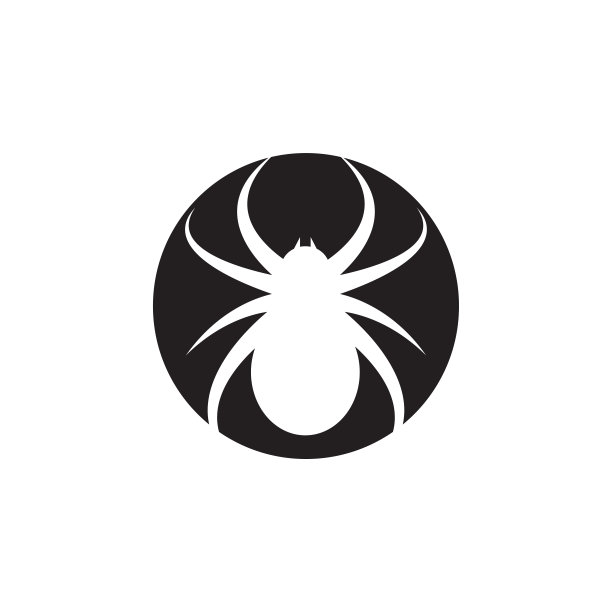 蜘蛛图形剪影模板矢量孤立插图图片下载