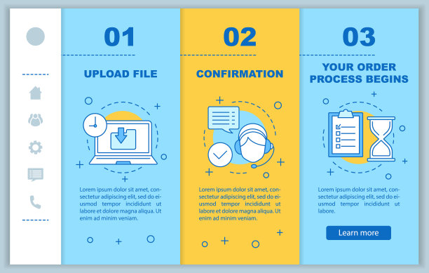 客户支持上线移动网页矢量模板图片下载