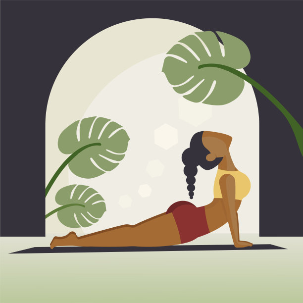 在巴厘岛做瑜伽的女人-自我护理的概念图片下载