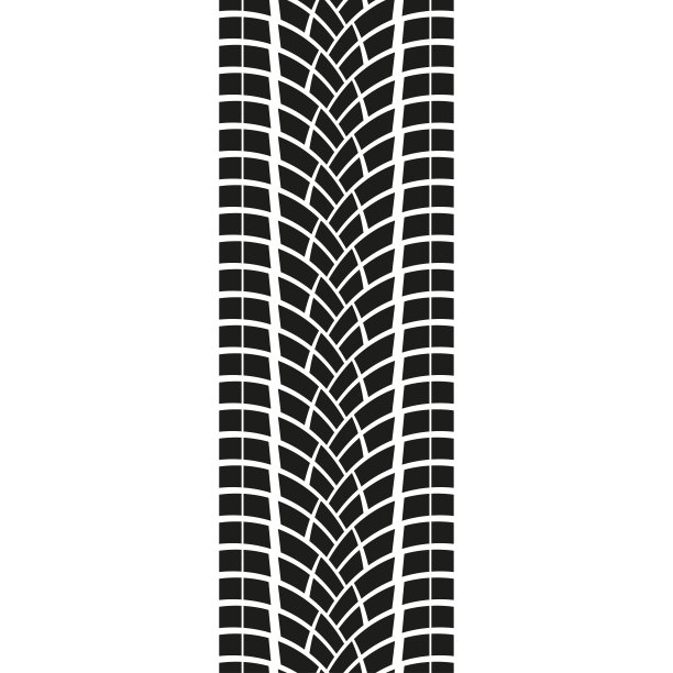 轮胎痕迹被隔离在白色背景上。轮胎印。矢量插图。图片下载