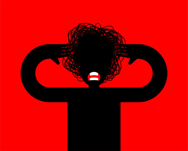 强调人类的概念。紧张的情况下。精神创伤图片下载