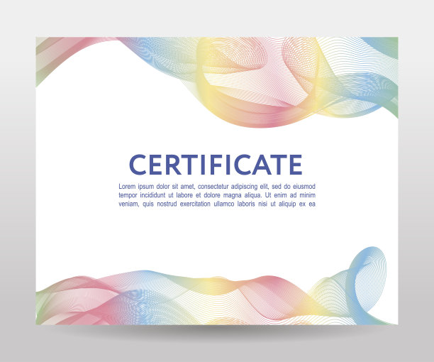 证书。模板文凭,货币。矢量梯度框架图片下载