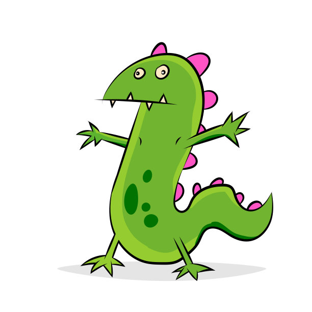 一个粗略的恐龙卡通插图图片下载