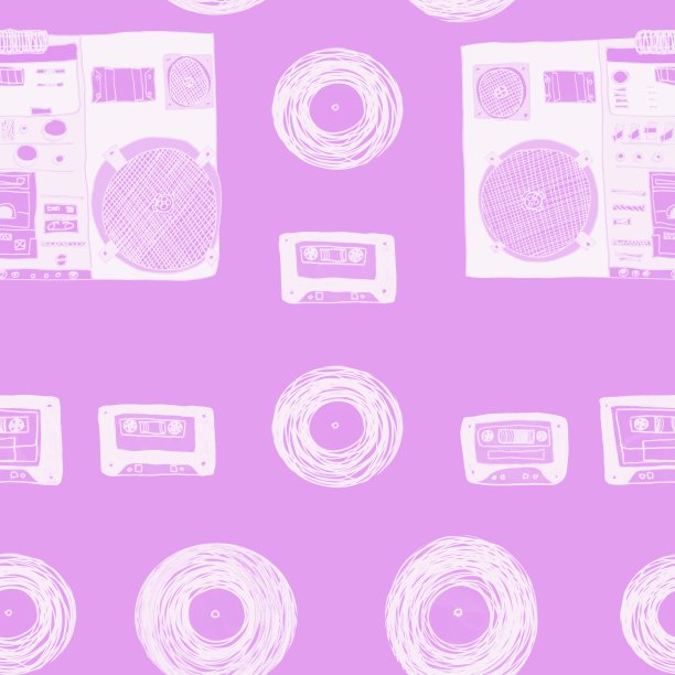 dj模式。Dj，任何目的的伟大设计。经典几何背景。dj派对。橙色的抽象结构。迪斯科之夜派对。霓虹灯。乙烯基音乐记录。舞蹈活动。图片下载