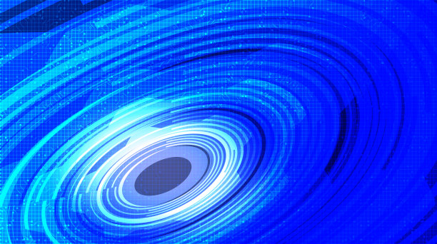 数字圈技术背景，高科技和安全概念设计，自由空间的文字输入，矢量插图。素材图片